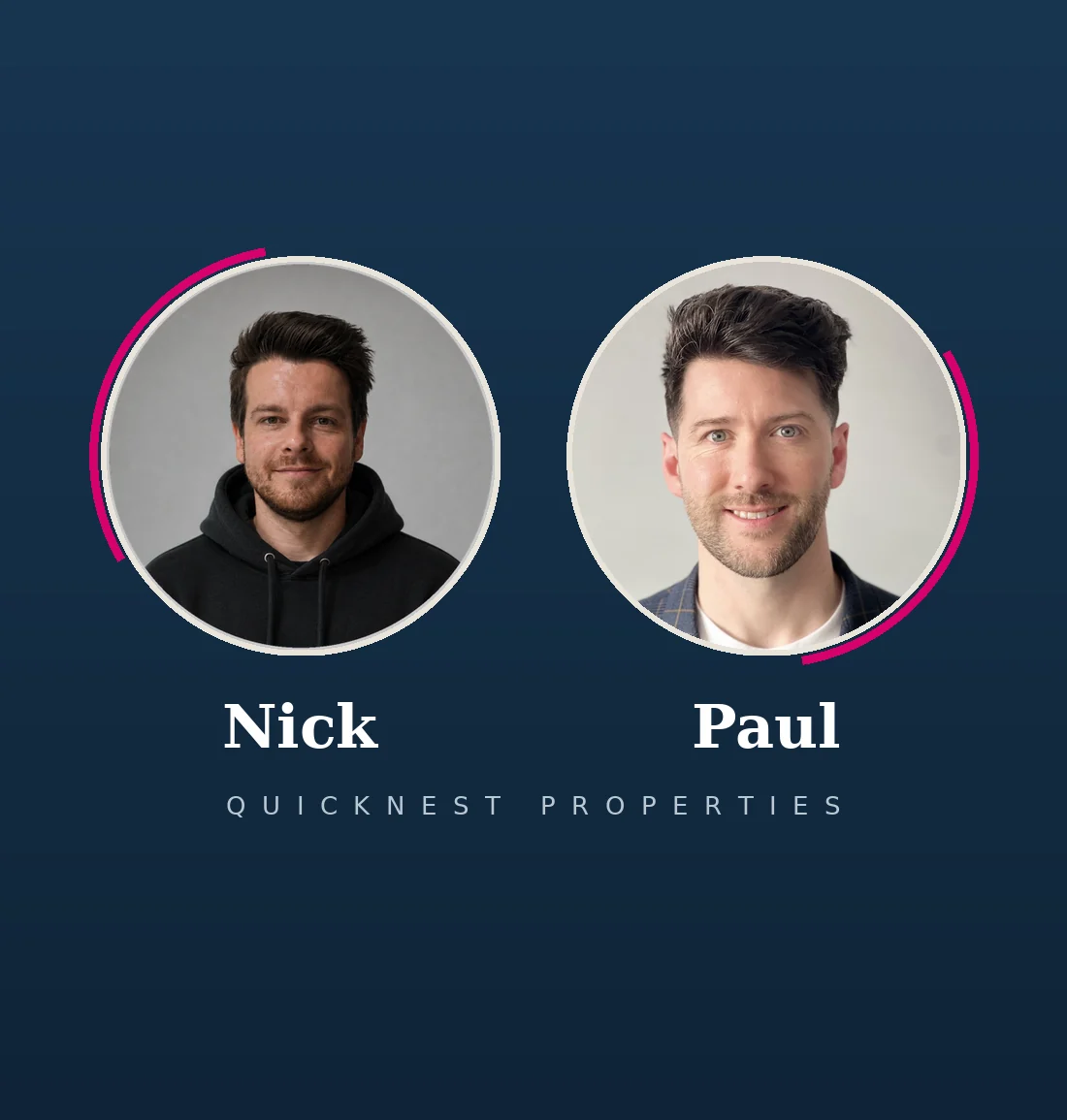 Nick and Paul, the owners of QuickNest Properties